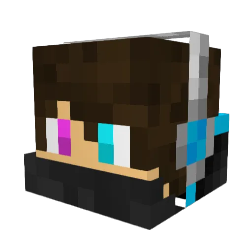SkyMeric95 Minecraft avatar head, 3D render