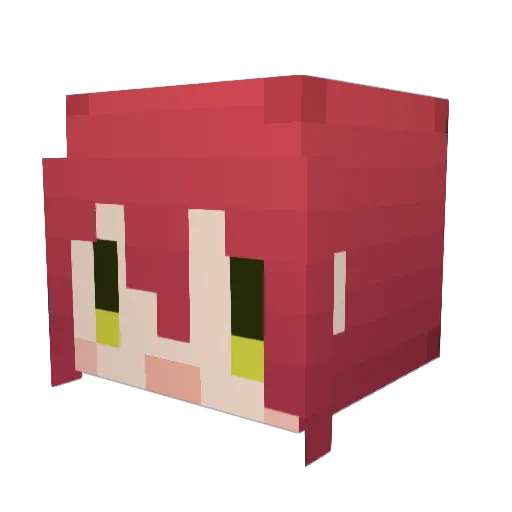 SkyMorska Minecraft avatar head, 3D render