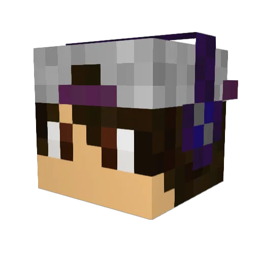 SkyMrk Minecraft avatar head, 3D render