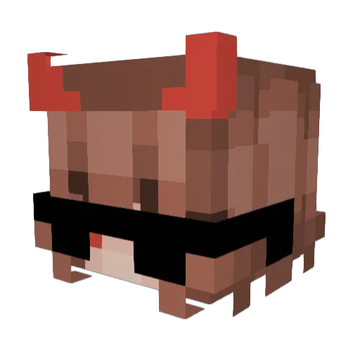 SkyNanaa Minecraft avatar head, 3D render