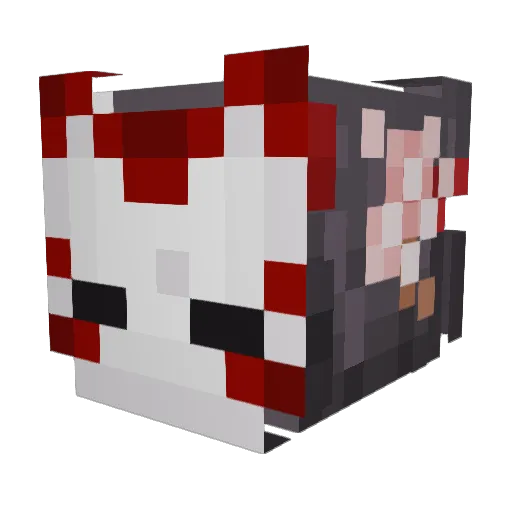 SkyNightingaie Minecraft avatar head, 3D render