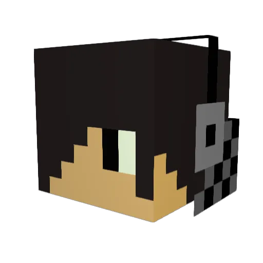 SkyRulers Minecraft avatar head, 3D render