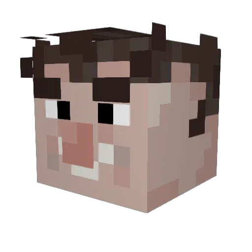 SkySaves Minecraft avatar head, 3D render