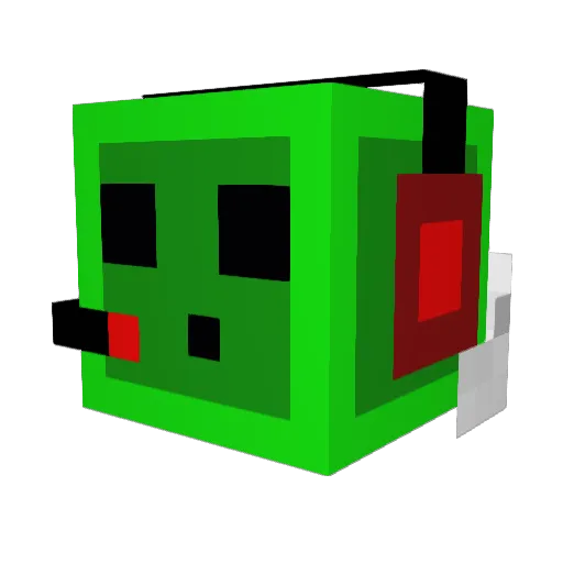 SkySpectreV Minecraft avatar head, 3D render