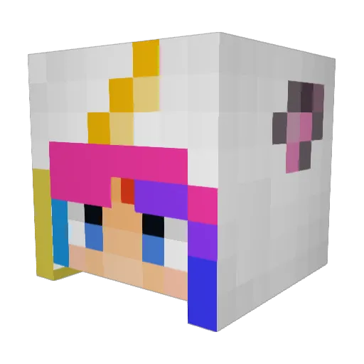 SkySunna Minecraft avatar head, 3D render