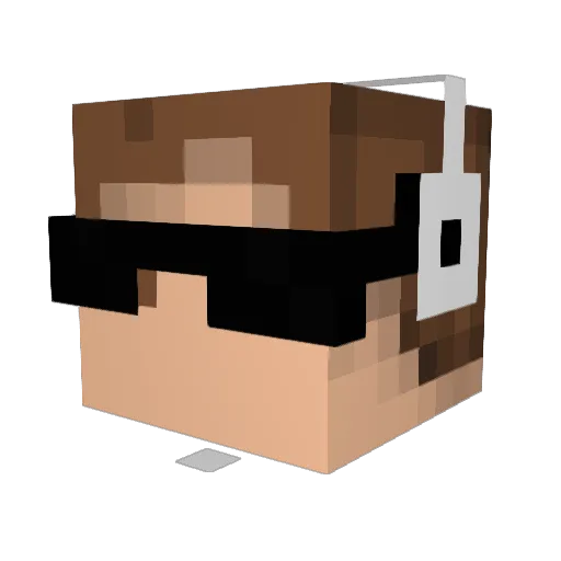 SkyTehGamer Minecraft avatar head, 3D render