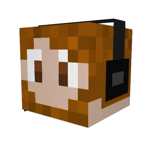 SkyTiGamer Minecraft avatar head, 3D render