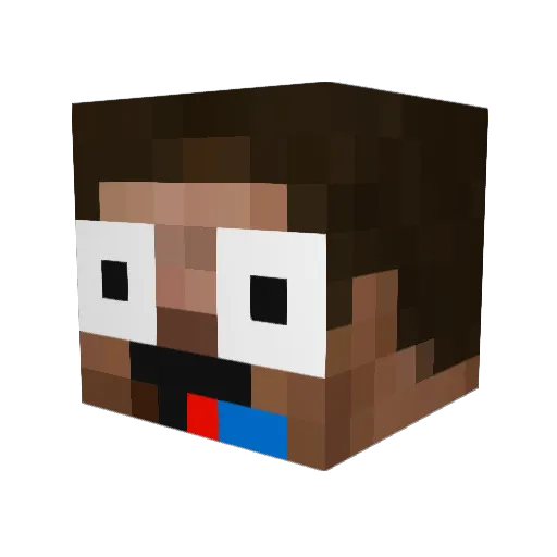 SkyTorm Minecraft avatar head, 3D render
