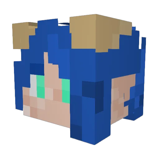 SkyWhite8763 Minecraft avatar head, 3D render