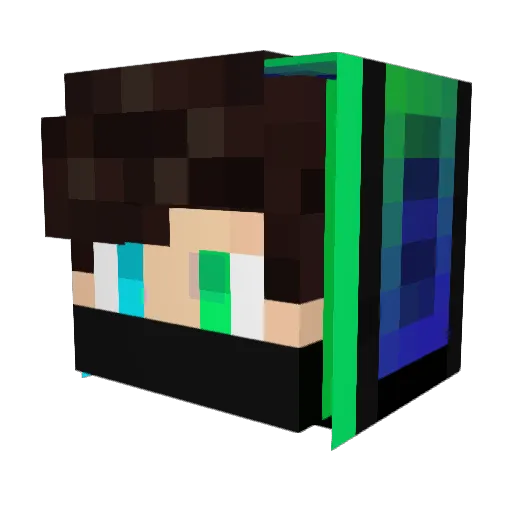 SkyWing1 Minecraft avatar head, 3D render