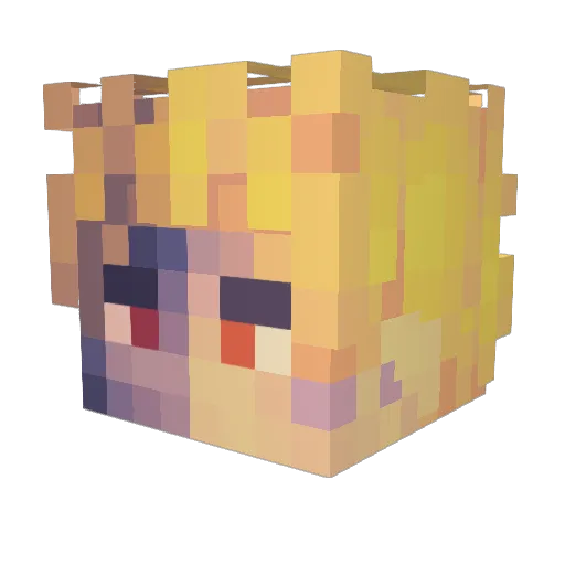 SkyWrado_ Minecraft avatar head, 3D render