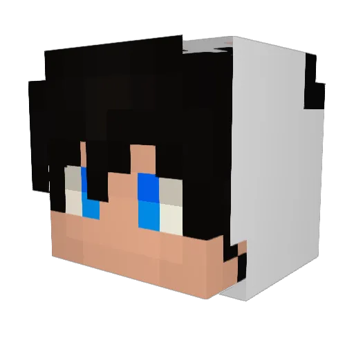 SkyXLP Minecraft avatar head, 3D render