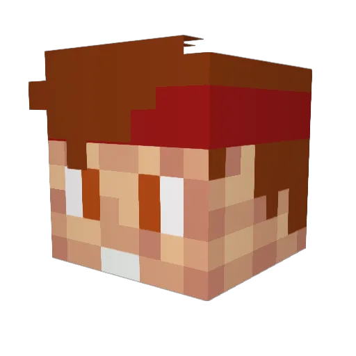 SkyXP Minecraft avatar head, 3D render