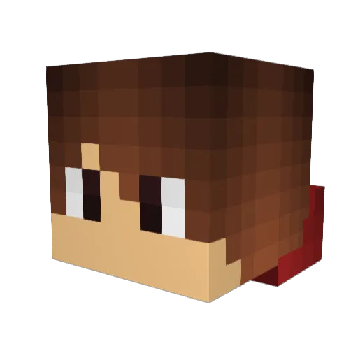 SkyZZR Minecraft avatar head, 3D render