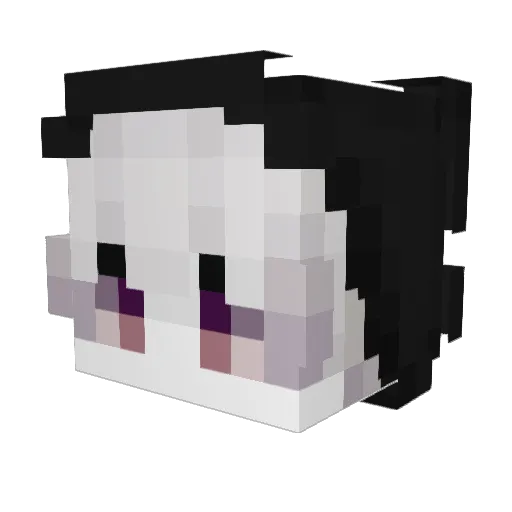 SkyZzV2 Minecraft avatar head, 3D render