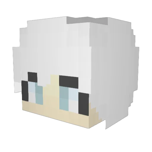 Sky_Blue02 Minecraft avatar head, 3D render