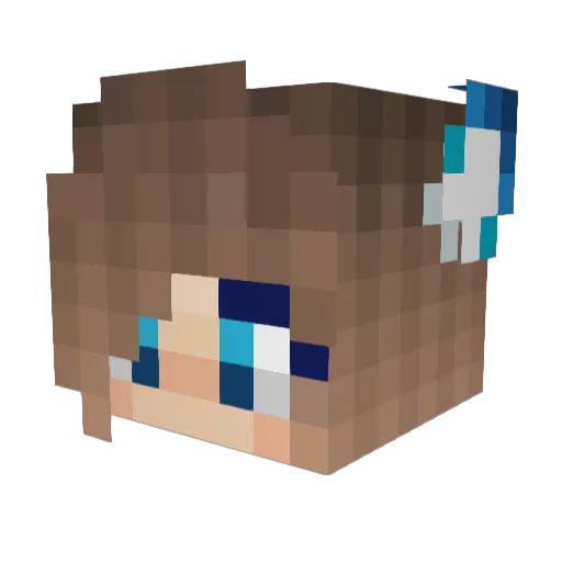 Sky_Blue_Wolf Minecraft avatar head, 3D render