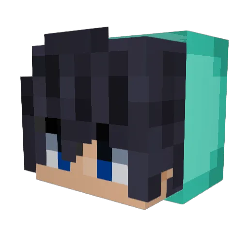 Sky_Duality Minecraft avatar head, 3D render
