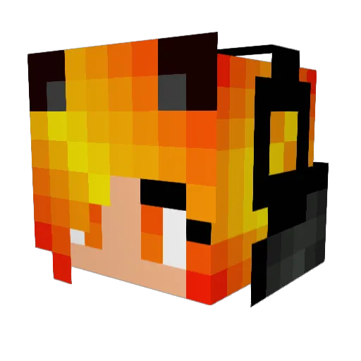 Sky_Girl99 Minecraft avatar head, 3D render