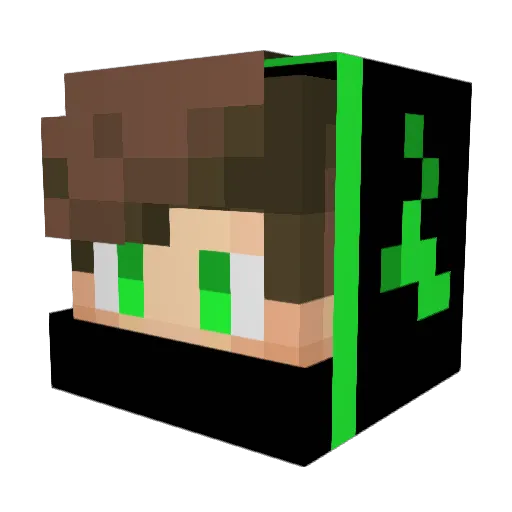 Sky_Kung Minecraft avatar head, 3D render