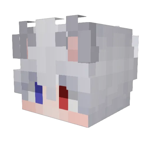 Sky_Neko Minecraft avatar head, 3D render