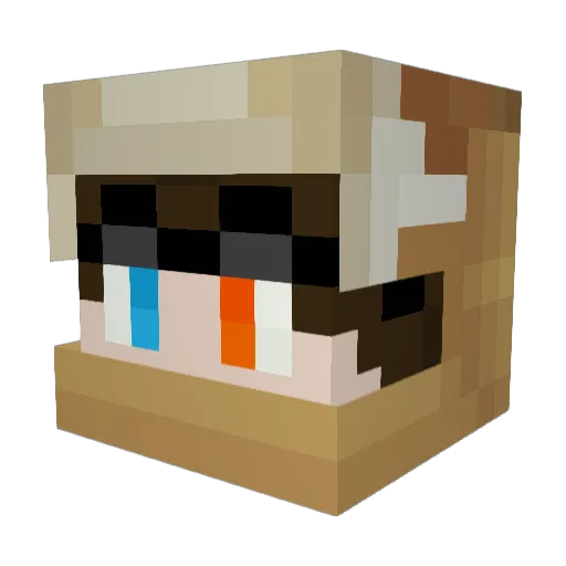 Sky_TnT Minecraft avatar head, 3D render