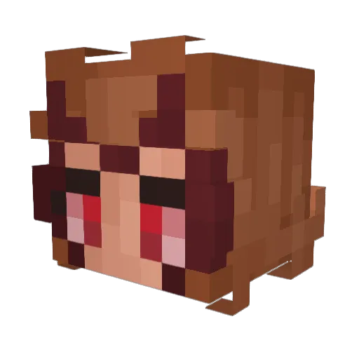 SkyaIex Minecraft avatar head, 3D render