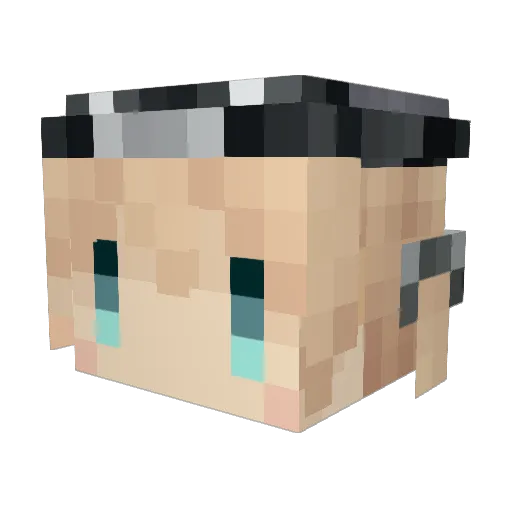 Skyaua Minecraft avatar head, 3D render