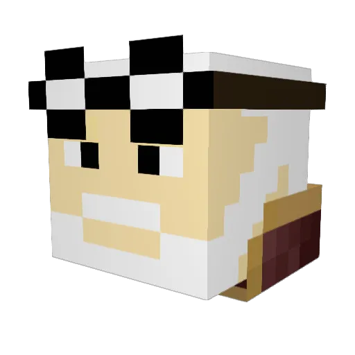 Skyazane Minecraft avatar head, 3D render