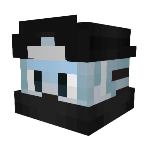 SkyblaZ Minecraft avatar head, 3D render