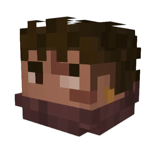 Skybloc Minecraft avatar head, 3D render