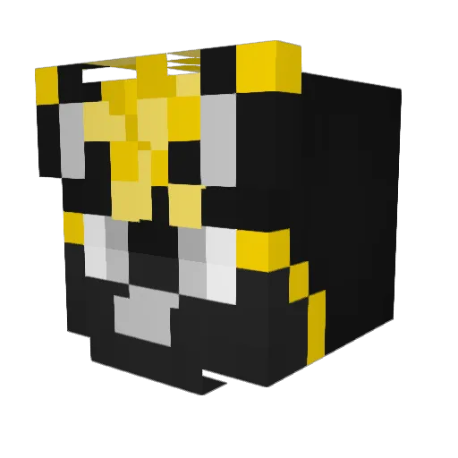 SkyblockPls Minecraft avatar head, 3D render