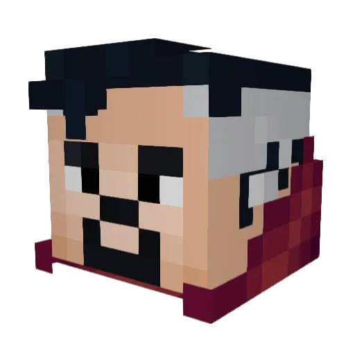 Skyblueaqua Minecraft avatar head, 3D render