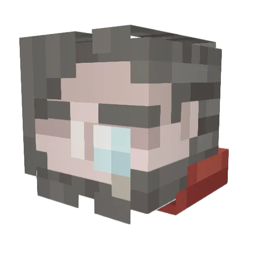 Skybox Minecraft avatar head, 3D render