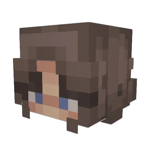 Skybrojim Minecraft avatar head, 3D render