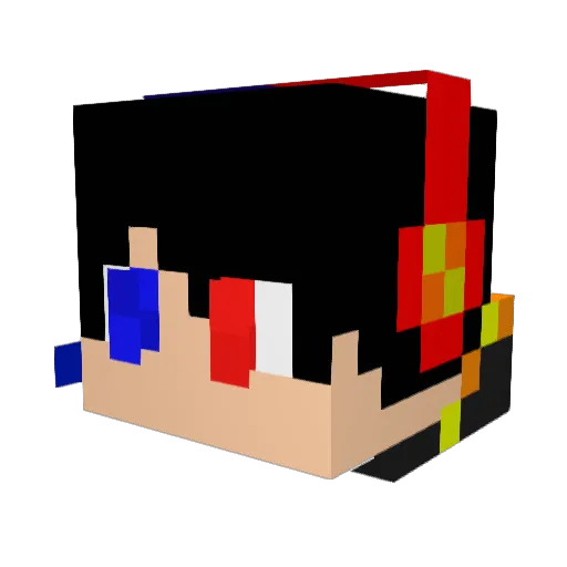 Skyclasher Minecraft avatar head, 3D render
