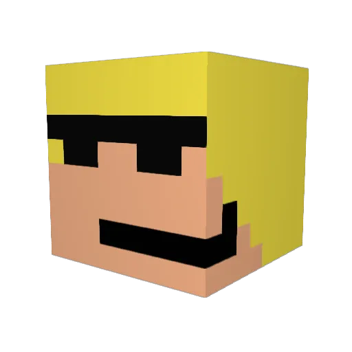 Skycracker98 Minecraft avatar head, 3D render