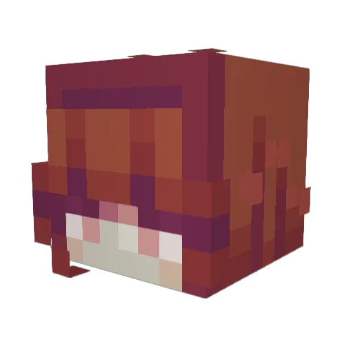 Skycron_Veil_54d Minecraft avatar head, 3D render