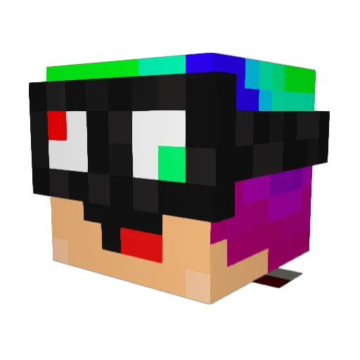 Skydew Minecraft avatar head, 3D render