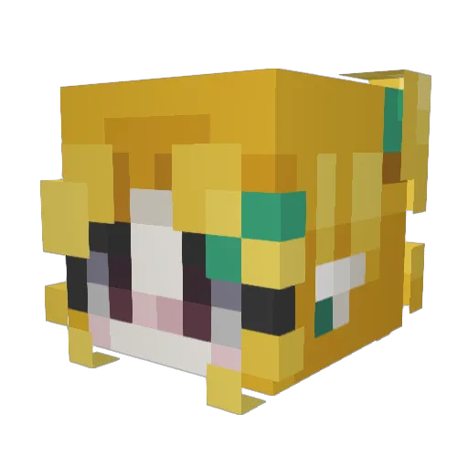 SkyeButFake Minecraft avatar head, 3D render
