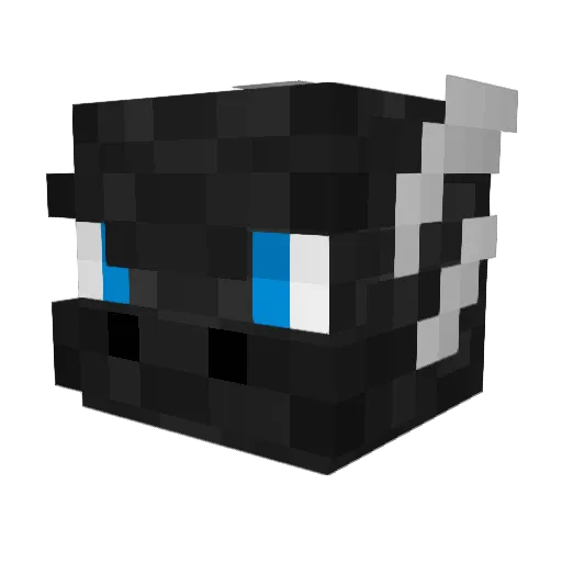 SkyeDrako Minecraft avatar head, 3D render