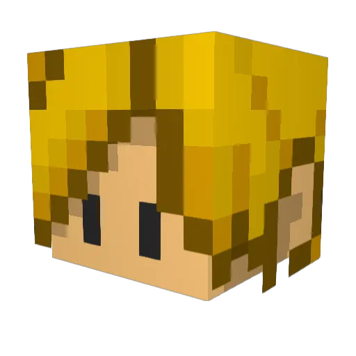 SkyeJenova Minecraft avatar head, 3D render