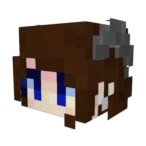 SkyeMic Minecraft avatar head, 3D render
