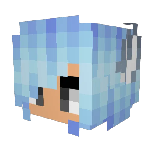 SkyeSparks Minecraft avatar head, 3D render
