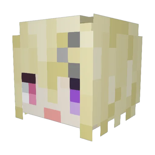 Skye_Scribble Minecraft avatar head, 3D render