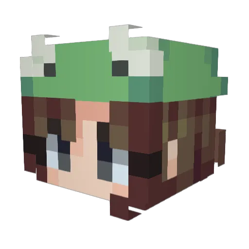 Skyefiree Minecraft avatar head, 3D render