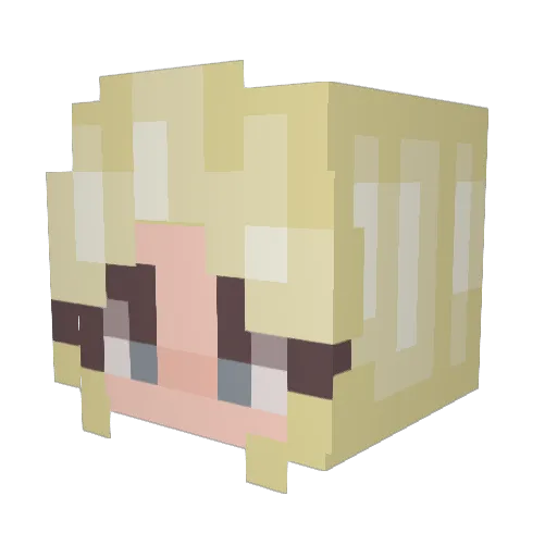 Skyefle Minecraft avatar head, 3D render