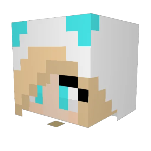 Skyelight03 Minecraft avatar head, 3D render