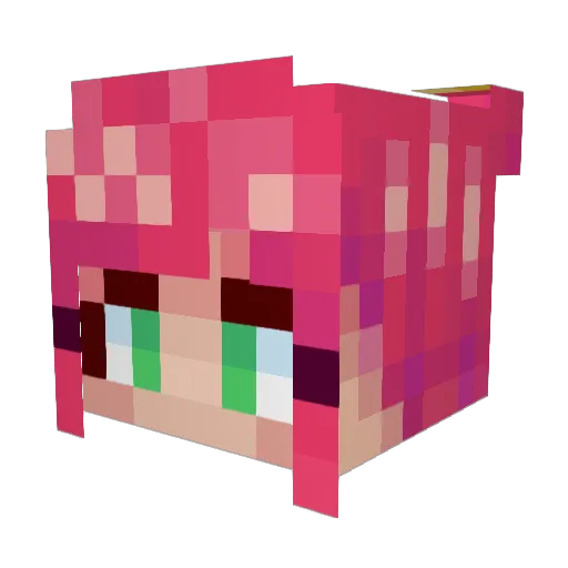 Skyelre Minecraft avatar head, 3D render