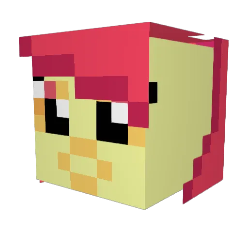 Skyerae Minecraft avatar head, 3D render